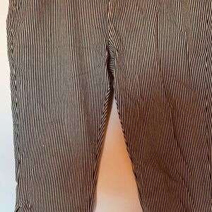 Navy and White Striped capris Size 16
